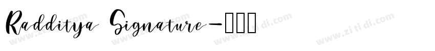 Radditya Signature字体转换